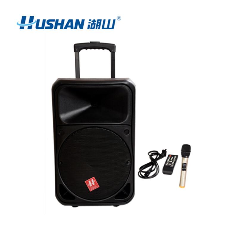 湖山（HUSHAN） 会议室音响套装组合 专业会议音响KT培训系统设备有源音箱 V-ZG100C 户外拉杆音箱话筒套装